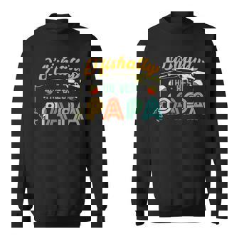 Ofishally The Best Papa Fisherman Cool Dad Fishing Gift Sweatshirt | Mazezy