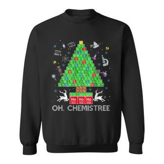 Oh Chemistree Christmas Tree Xmas Lights Chemistry Elements Men Women Sweatshirt Graphic Print Unisex - Seseable