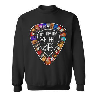 Oh Mys My Oh Hells Yes Retro Petty Guitar Music Lover Sweatshirt - Seseable