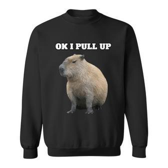 Ok I Pull Up Capybara Sweatshirt - Monsterry