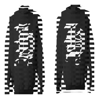 Old English Letter H Men Women Sweatshirt Graphic Print Unisex - Thegiftio