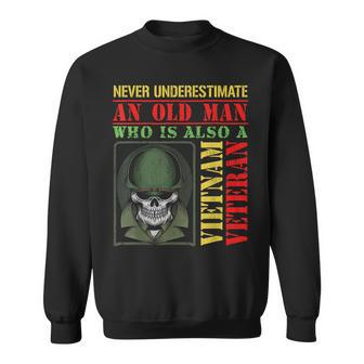 Old Man Vietnam Veteran Nam Vet Men Women Sweatshirt Graphic Print Unisex - Seseable