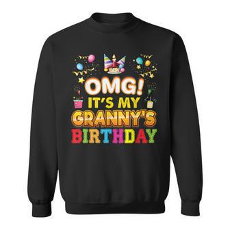 Omg Its My Granny Birthday Happy Gift Vintage Perfect Kid Sweatshirt - Seseable