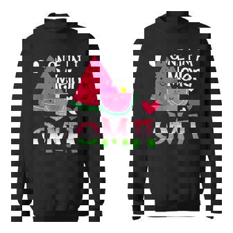 One In A Melon Oma Funny Watermelon Family Matching Sweatshirt | Mazezy