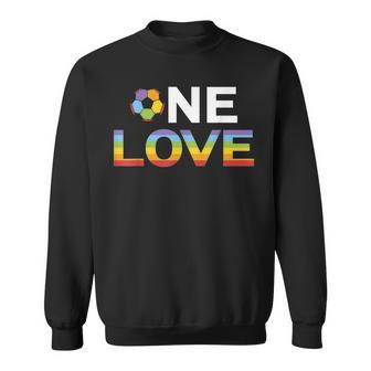 One Love Footbal Lgbt Human Rights Support Usa Men Women Sweatshirt Graphic Print Unisex - Seseable