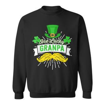 One Lucky Grandpa Beard Leprechaun Irish St Patricks Day Sweatshirt - Seseable