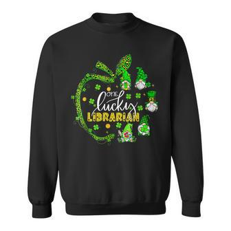 One Lucky Librarian Gnomes St Patricks Day Sweatshirt - Thegiftio UK