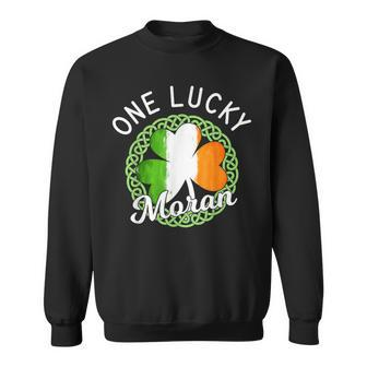 One Lucky Moran Irish Family Name Sweatshirt - Seseable