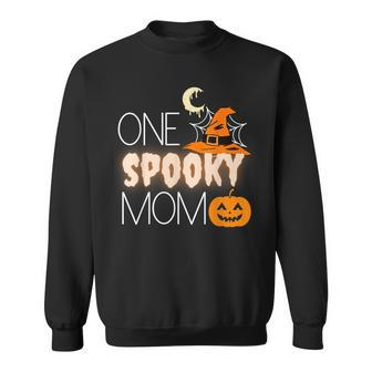One Spooky Mom Halloween Witch Costume Party Family Womens Men Women Sweatshirt Graphic Print Unisex - Thegiftio