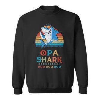Opa Shark Fathers Day Gift From Family V2 Sweatshirt - Seseable
