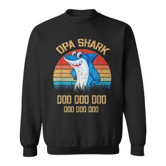 Opa Shark Fathers Day Gift From Family V3 Sweatshirt - Seseable