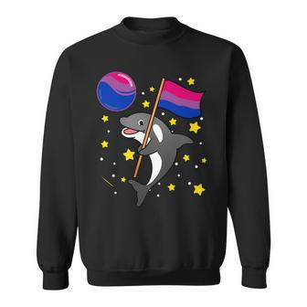 Orca In Space Bisexual Pride Sweatshirt | Mazezy CA