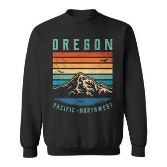 Oregon Retro T | Vintage Portland Home State Mountains Sweatshirt - Seseable