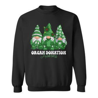 Organ Donation Awareness Month Green Ribbon Gnomies Sweatshirt | Mazezy
