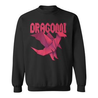 Origami Dragon Named Dragomi Funny Gift To Birthday Or Xmas Sweatshirt - Seseable