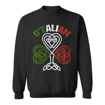 Otalian Italian Irish Relationship Ireland St Patricks Day Sweatshirt - Seseable