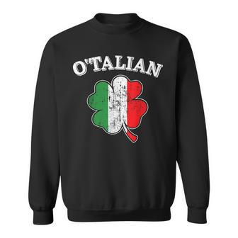 Otalian Shamrock And Italy Flag For Italian St Patricks Day Sweatshirt | Mazezy