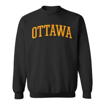 Ottawa Arch Vintage Retro University Style Sweatshirt - Seseable