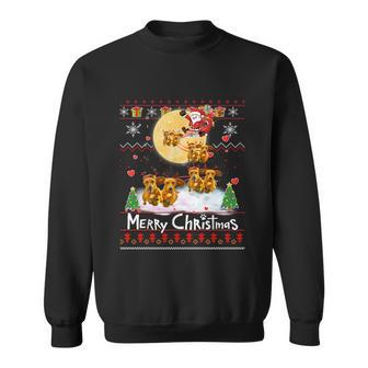 Pajama Reindeer Dachshund Tree Xmas Ugly Christmas Sweater Gift Sweatshirt - Monsterry