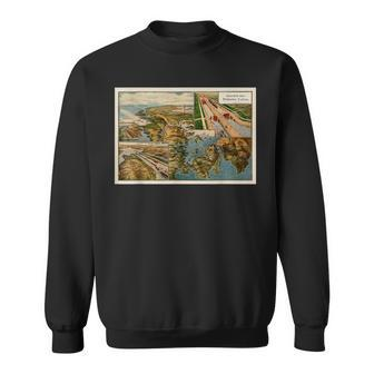 Panama Canal Birds Eye Map 1914 Sweatshirt | Mazezy CA