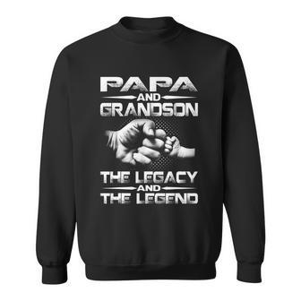 Papa And Grandson The Legend And The Legacy Tshirt Sweatshirt - Monsterry UK