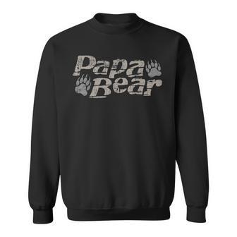 Papa Bear Fathers Day Gift For Dad Sweatshirt | Mazezy