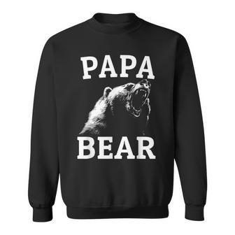Papa Bear Great Gift For Dad Father Grandpa Gift For Mens Sweatshirt | Mazezy
