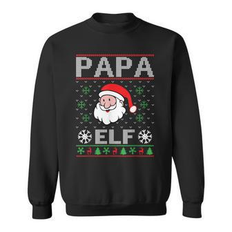 Papa Elf Outfit Weihnachten Familie Elf Weihnachten Sweatshirt - Seseable
