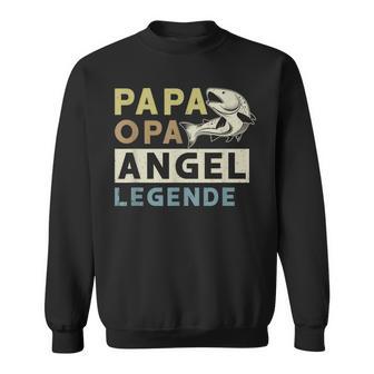 Papa Opa Angel Legende Sweatshirt, Perfekt für Vatertagsangler - Seseable