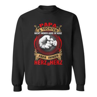 Papa  Tochter Herz An Herz Lustiges Partnerlook Vatertag Sweatshirt - Seseable