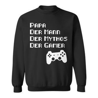 Papa Vater Mythos Legende Gamer Zocker Langarmshirt Sweatshirt - Seseable