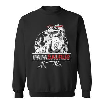 Papasaurus T T Rex Papa Saurus Dinosaur Dad Daddy Men Sweatshirt | Mazezy