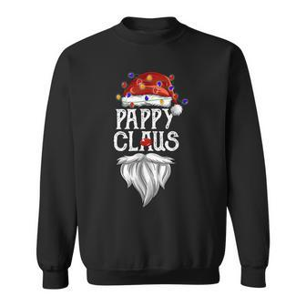 Pappy Claus Santa Hat Christmas Light Best Pappy Ever Gift Sweatshirt - Seseable