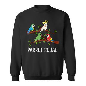 Parrot Squad Funny Birds On Tree Men Women Sweatshirt Graphic Print Unisex - Thegiftio UK