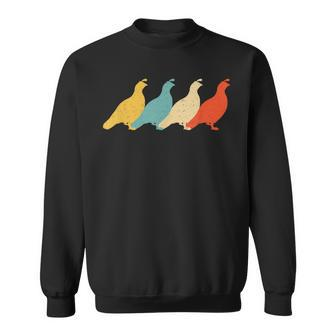 Partridge Vintage Retro Bird Quail Grouse Lover 60S 70S Gift Sweatshirt - Seseable