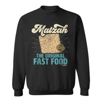 Passover Matzah The Original Fast Food Funny Seder Gift Sweatshirt | Mazezy UK