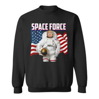 Patriotic Space Force American Flag Donald Trump Sweatshirt | Mazezy UK