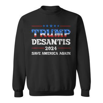 Patriotic Trump Desantis 2024 Make Liberals Cry Again Usa V2 Sweatshirt - Seseable