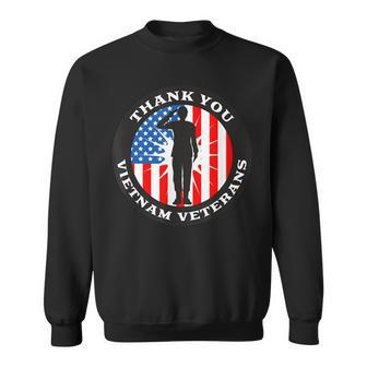 Patriotic Veteran Us Flag - Thank You Vietnam Veterans Sweatshirt - Seseable