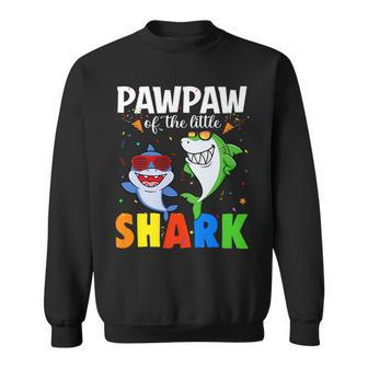 Pawpaw Of The Birthday Little Shark Themed Family Birthday Sweatshirt | Mazezy CA