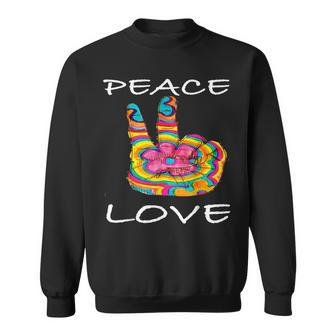 Peace Love Flower 60Er 70Er Jahre I Hippie-Kostüm Outfit Sweatshirt - Seseable