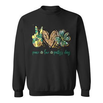 Peace Love Pattys Day St Patricks Day Gifts Sweatshirt - Thegiftio UK