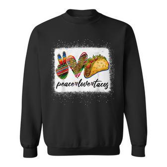 Peace Love Tacos Cute Taco Tuesday Mexican Food Lovers Men Women Sweatshirt Graphic Print Unisex - Thegiftio UK