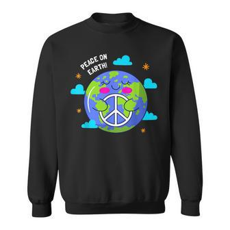 Peace On Earth Day Everyday Hippie Planet Save Environment Sweatshirt | Mazezy