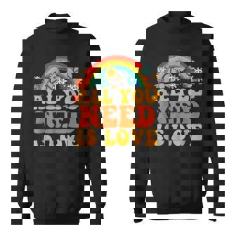 Peace Sign Love 60S 70S Tie Dye Hippie Halloween Costume Sweatshirt | Mazezy