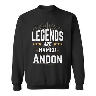 Personalisiertes Legends Are Named Andon Sweatshirt, Sternen-Design Unisex - Seseable