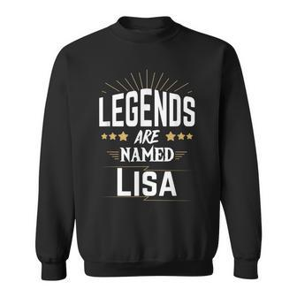 Personalisiertes Legends Are Named Lisa Sweatshirt mit Sternenmotiv - Seseable