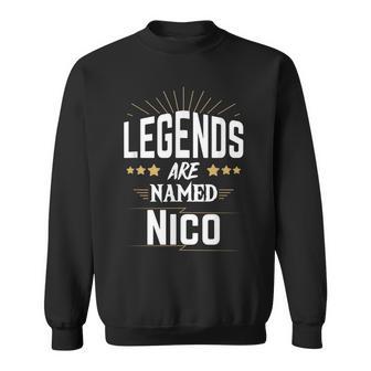 Personalisiertes Legends Named Nico Sweatshirt, Ideales Präsent für Nico - Seseable