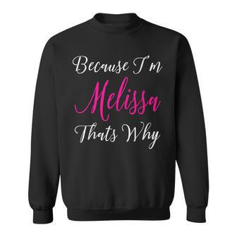 Personalized Gift Melissa Name Custom Women Cute Pink Men Women Sweatshirt Graphic Print Unisex - Thegiftio UK