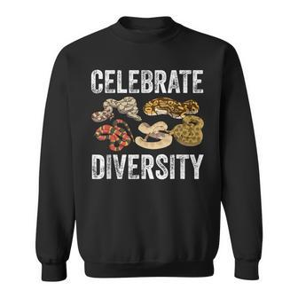 Pet Reptile Celebrate Diversity Snake Lover Men Women Sweatshirt Graphic Print Unisex - Seseable